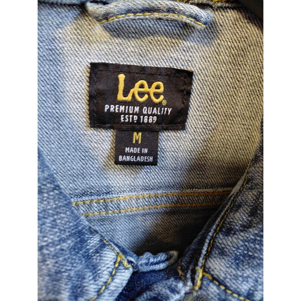 Lee Denim Jacket Blue Jean Button Front Classic Fit Women Size M - Picture 4 of 8